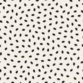 Vector Seamless Black and White Ellipse Shape Jumble Pattern Royalty Free Stock Photo