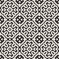 Vector Seamless Black And White Ethnic Geometric Blocks Pattern Royalty Free Stock Photo