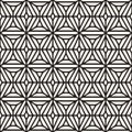 Vector Seamless Black And White Ethnic Geometric Floral Pattern