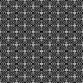 Vector Seamless Black and White Floral Organic Triangle Lines Hexagonal Geometric Pattern