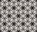 Vector Seamless Black and White Flower of Life Sacred Geometry Circle Pattern Royalty Free Stock Photo