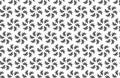 Vector Seamless Black and White Geometric flower Pattern Background.