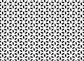 Vector Seamless Black and White Geometric flower Pattern Background. Royalty Free Stock Photo