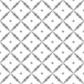 Vector Seamless Black and White Geometric flower Pattern Background Royalty Free Stock Photo