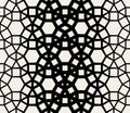 Vector Seamless Black & White Geometric Lace Pattern Royalty Free Stock Photo