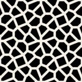 Vector Seamless Black and White Geometric Lace Pavement Pattern