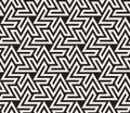 Vector Seamless Black And White Geometric Line Triangle ZigZag Shape Islamic Pattern