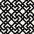 Vector Seamless Black and White Geometric Rhombus Cross Square Tile Pattern Royalty Free Stock Photo