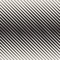 Vector Seamless Black and White Halftone Diagonal Stripes Pattern Royalty Free Stock Photo