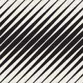 Vector Seamless Black and White Halftone Diagonal Stripes Pattern Royalty Free Stock Photo