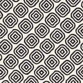 Vector Seamless Black and White Hand Drawn Rhombus Lines Pattern Royalty Free Stock Photo