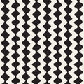 Vector Seamless Black and White Hand Drawn Wavy Zigzag Lines Pattern Royalty Free Stock Photo