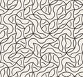 Vector Seamless Black And White Irregular Arc Lines Maze Pattern Royalty Free Stock Photo