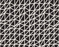 Vector Seamless Black And White Irregular Triangle Lines Grid Structure Pattern