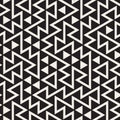 Vector Seamless Black and White Irregular Triangles Grid Pattern