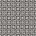 Vector Seamless Black And White Irregular Wavy Lines Geometric Pattern Royalty Free Stock Photo