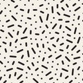 Vector Seamless Black And White Jumble Geometric Lines Memphis Pattern