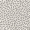 Vector Seamless Black And White Jumble Wavy Lines Pattern