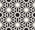 Vector Seamless Black and White Lace Floral Pattern Royalty Free Stock Photo