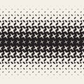 Vector Seamless Black and White Morphing Star Halftone Grid Gradient Pattern Geometric Background