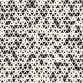 Vector Seamless Black and White Random Size Triangles Grid Pattern