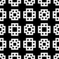 Vector seamless black & White retro pattern design