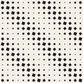 Vector Seamless Black and White Rotating Squares Geometric Halftone Pattern Royalty Free Stock Photo