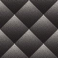 Vector Seamless Black And White Stippling Rhombus Gradient Halftone Dot Work Pattern