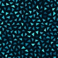 Vector Seamless Blue Shades Jumble Triangles Pattern Royalty Free Stock Photo