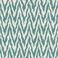 Vector Seamless Blue White Hand Drawn Zig Zag Distorted Lines Grunge Retro Pattern