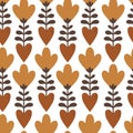 vector seamless boho easter pattern with flowers