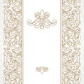 Vector seamless border in Victorian style. Royalty Free Stock Photo