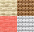 Vector seamless brick wall. Realistic color stone texture. Decorative patterns for interior loft style. Template design Royalty Free Stock Photo