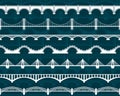 Vector seamless bridge pattern Royalty Free Stock Photo
