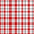 Vector seamless buffalo plaid pattern in red, white and black.Autumn,Christmas Tartan print background Royalty Free Stock Photo