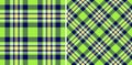 Vector seamless check of fabric background pattern with a tartan texture plaid textile