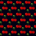 Vector seamless cherry pattern