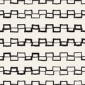 Vector Seamless Childlike Pattern. Monochrome Hand Drawn Geometric Shapes Texture