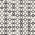 Vector Seamless Childlike Pattern. Monochrome Hand Drawn Geometric Shapes Texture