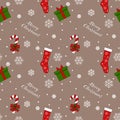 Vector Seamless Christmas pattern.