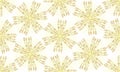 Vector seamless christmas pattern with golden snowflakes Royalty Free Stock Photo