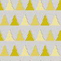 Vector seamless christmas pattern in grey and yellow