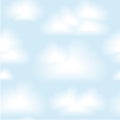 Vector seamless clouds background. Eps 10