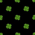 Vector seamless clover pattern. Clover