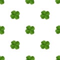 Vector seamless clover pattern. Clover