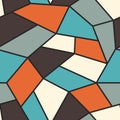 Vector seamless color polygonal geometric pattern. Contemporary repeatable abstract background. Mosaic trendy multicolor