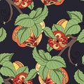 Vector Seamless Colored Fruit Pattern