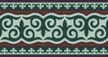 Vector seamless colored Kazakh national ornament, border, frame. EndlessPattern of nomadic peoples of the great steppe