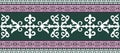 Vector seamless colored Kazakh national ornament, border, frame.