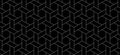 Vector seamless cubic hexagon pattern. Modern stylish thin linear texture